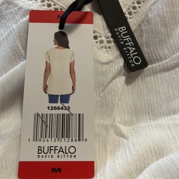 Buffalo v.neck top white size:M - Picture 4 of 7